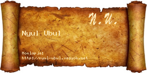 Nyul Ubul névjegykártya